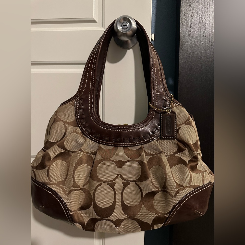 Coach Signature Ergo Pleated Satchel Handbag - Excellent Condition!